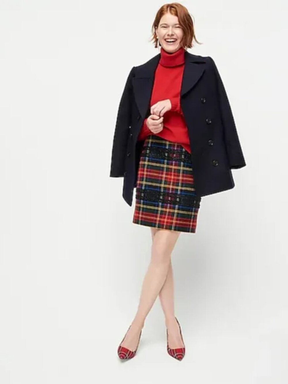 NWT J. Crew Mini Skirt in Lurex® Stewart Tartan
